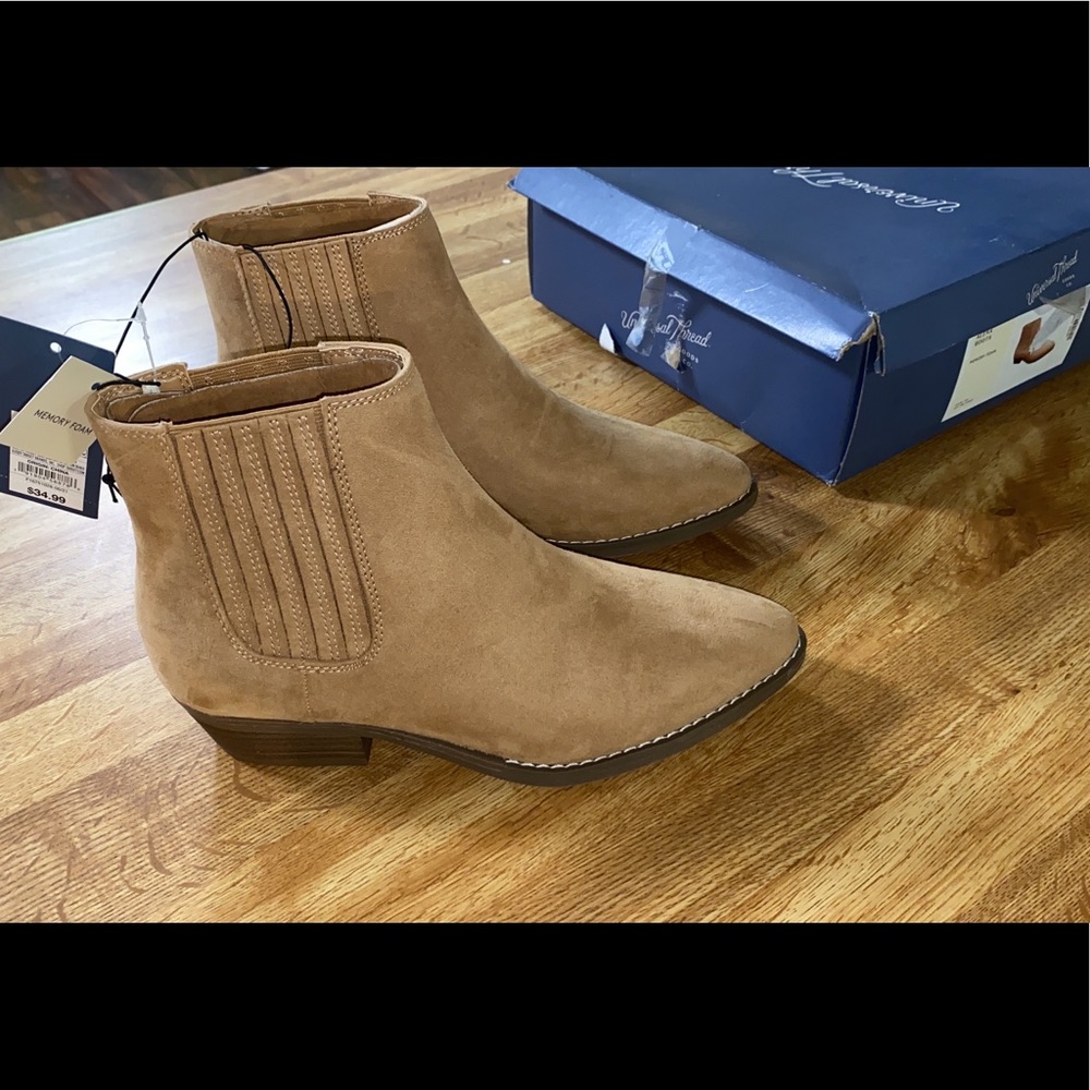 NEW tan booties. Size 8